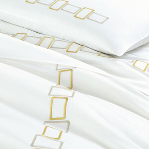 slide 5 Bold Bicolor Embroidery Duvet Cover Set