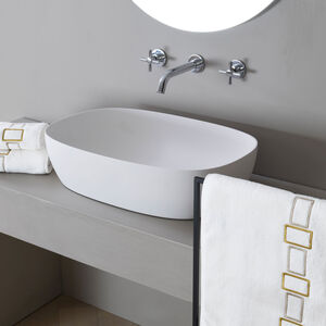 Bold Bicolor Embroidery Bath Sheet slide 2 Bold Bicolor Embroidery Bath Sheet