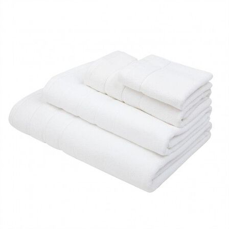 slide 1 Lanes Border Bath Towel White