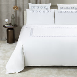 Bold Bicolor Embroidery Duvet Cover